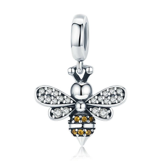 925 Sterling Silver Bee Charm For Diy Bracelets