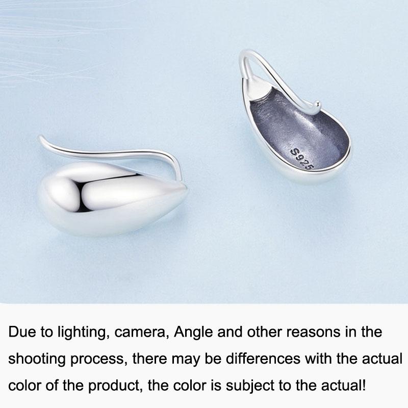 925 Sterling Silver Water Drop Earrings Glare Design