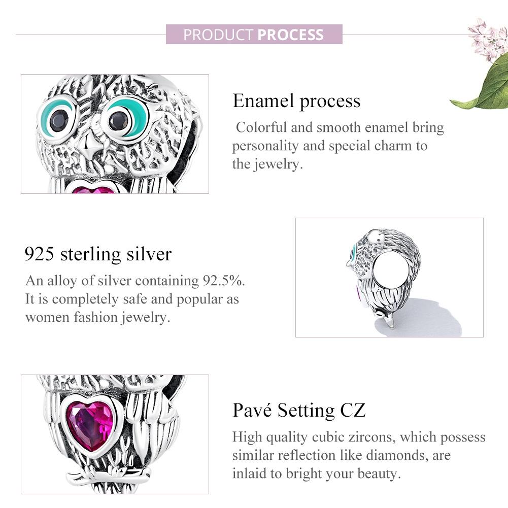 925 Sterling Silver Owl Beads For Diy Bracelets & Necklaces