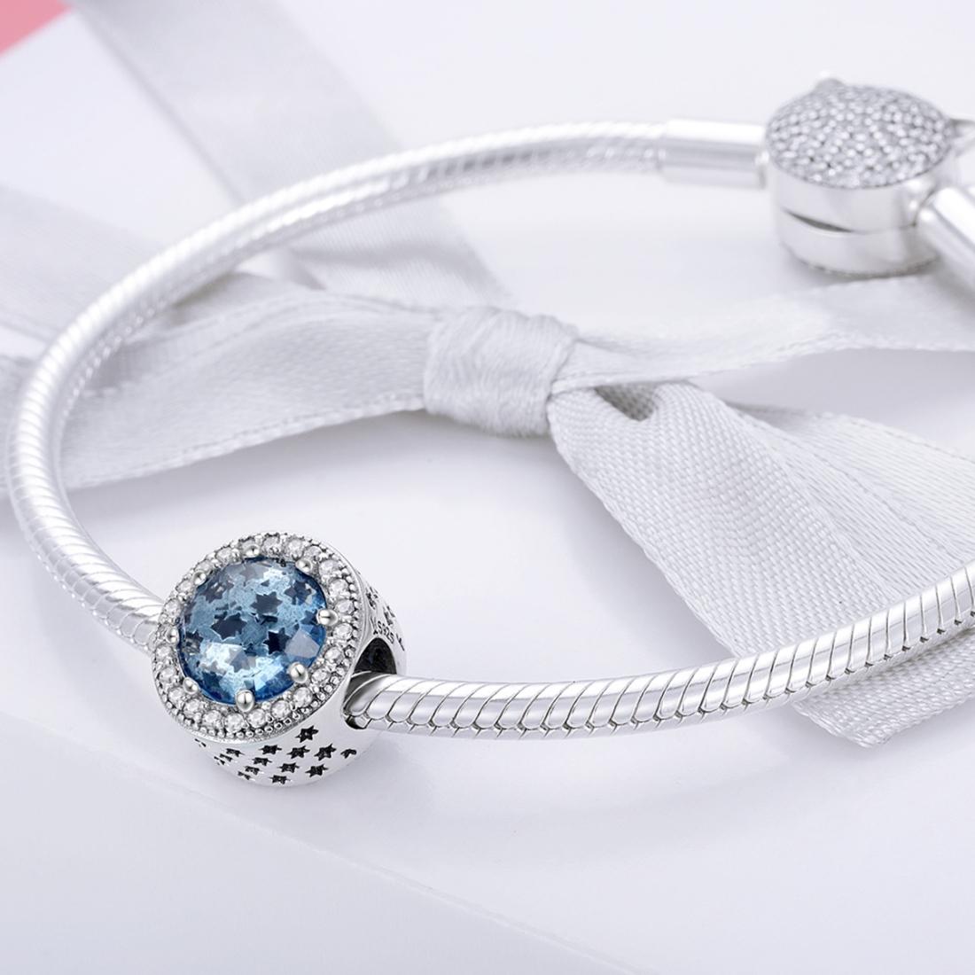 925 Sterling Silver Starry Sky Drop Oil Beads