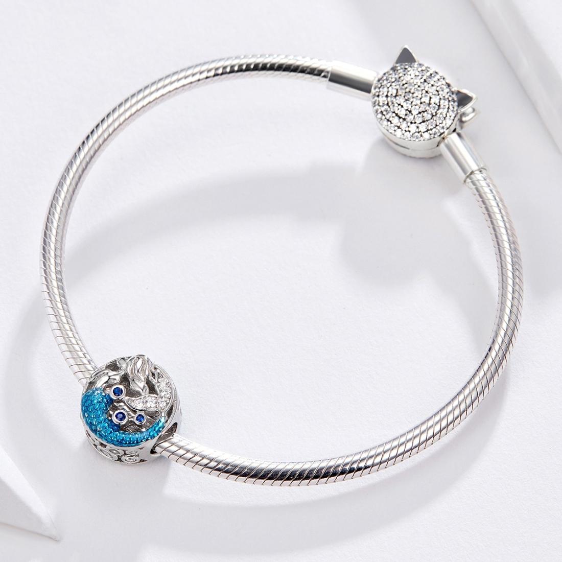 925 Sterling Silver Mermaid Beads For Diy Bracelets & Necklaces