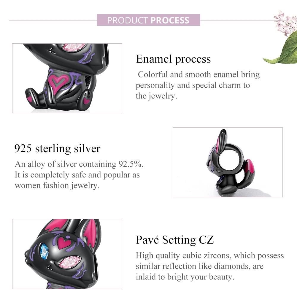 925 Sterling Silver Fox Elf Beads For Diy Bracelets & Necklaces