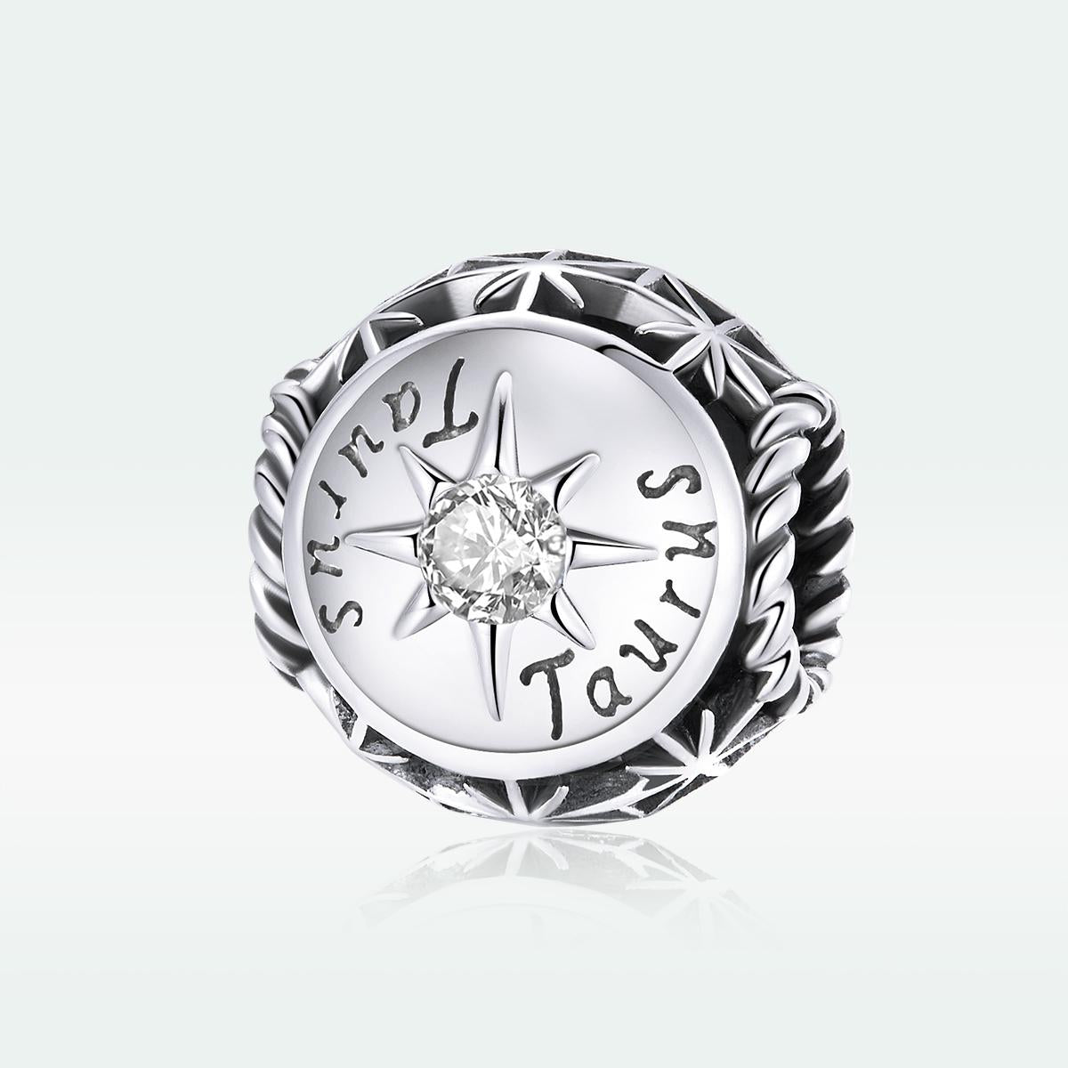 925 Sterling Silver Zodiac Zircon Bead Bracelet / Necklace Set Taurus Style - Taurus