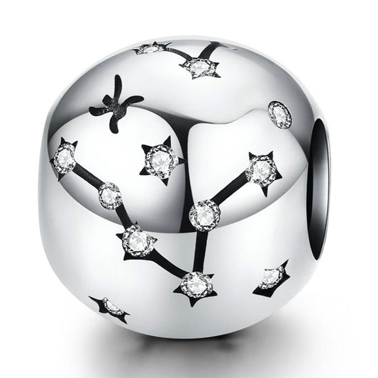 925 Sterling Silver Diy Zodiac Bracelet Beads Constellation Accessory Pisces Style - Pisces