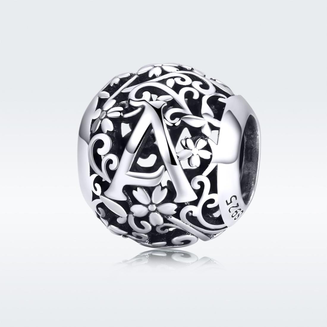 925 Sterling Silver Letter Beads For Diy Bracelets