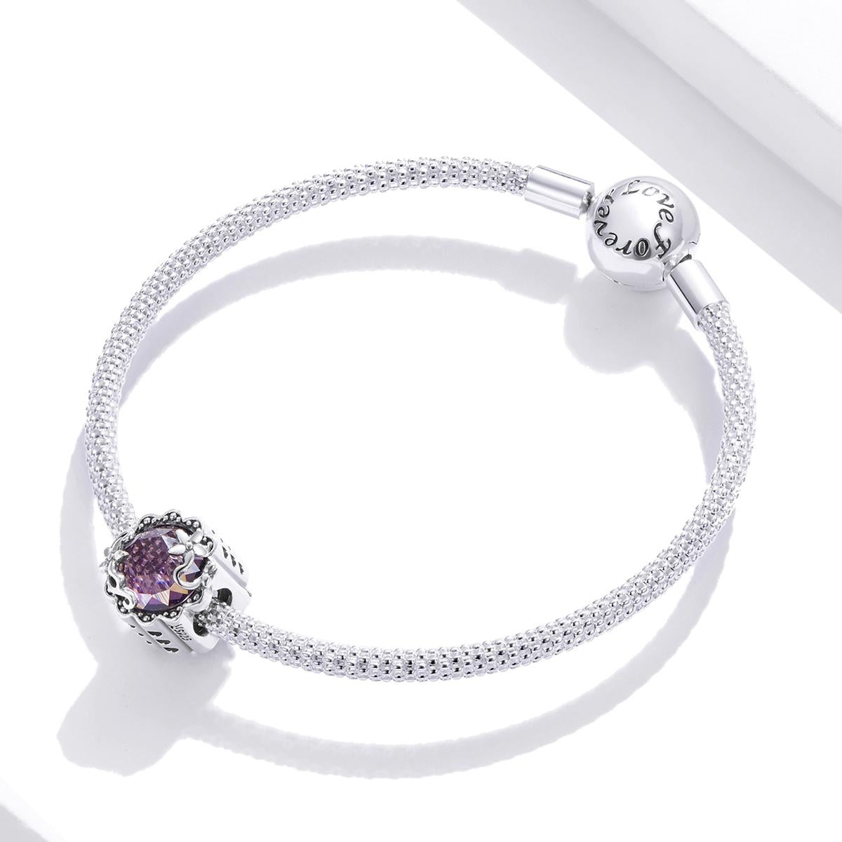 925 Sterling Silver Simple Hollow Flower Texture Beads For Diy Bracelets & Necklaces