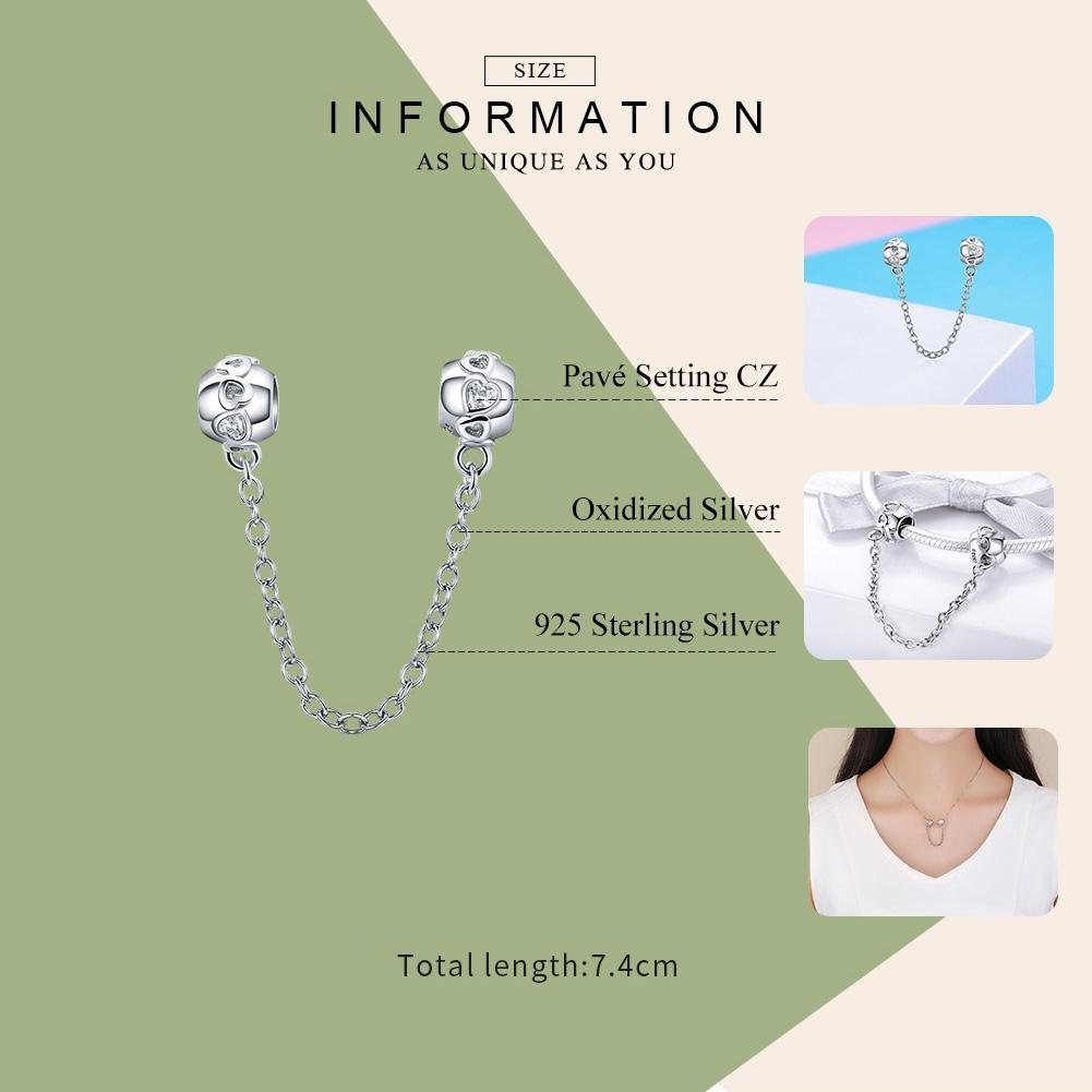 925 Sterling Silver Safety Chain Cute & Versatile