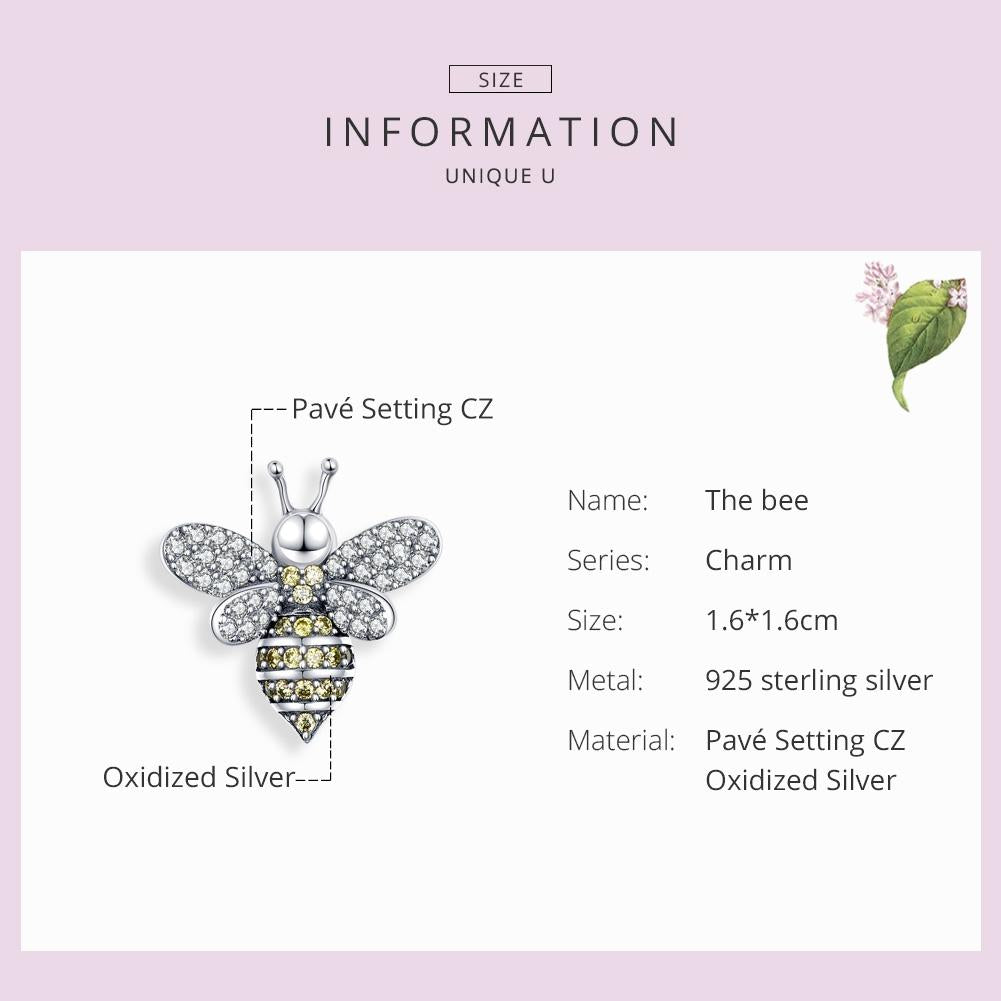 925 Sterling Silver Bee Bracelet Diy Beaded Accessory