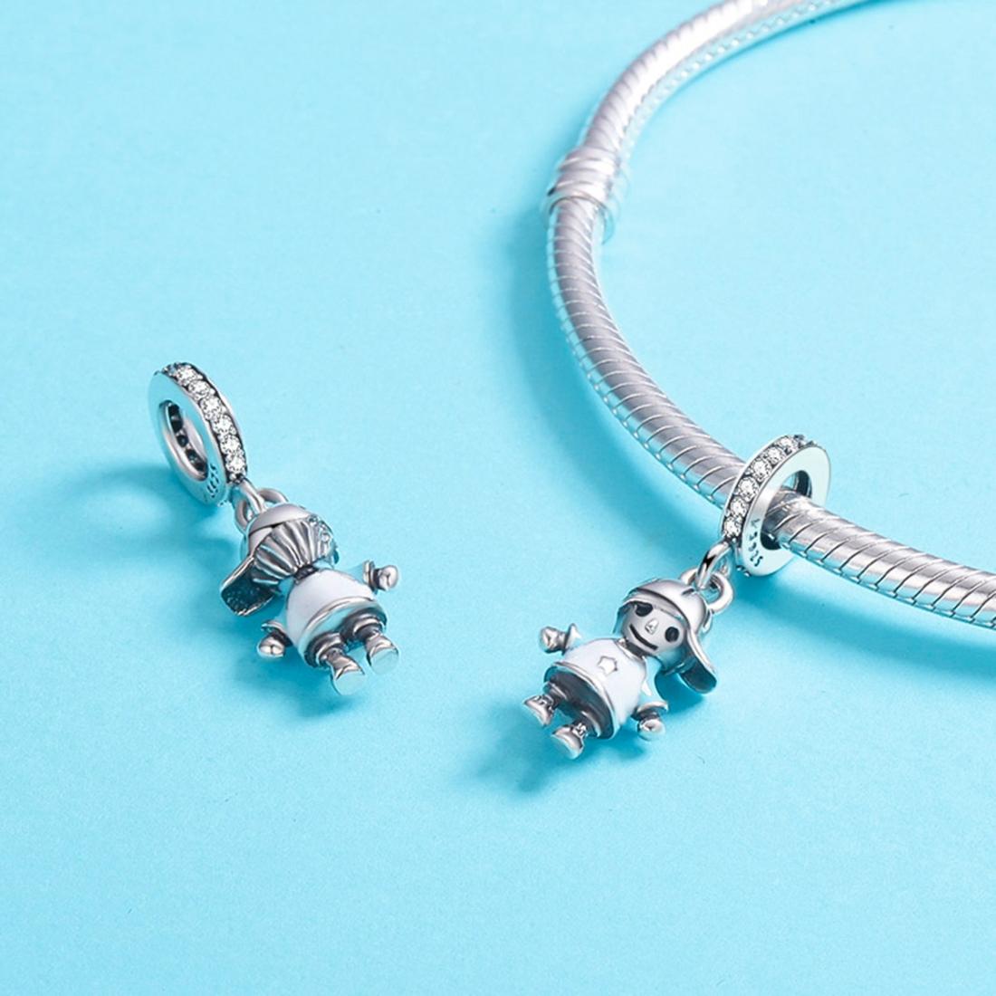 925 Sterling Silver Boy Bead Bracelet / Necklace Accessory