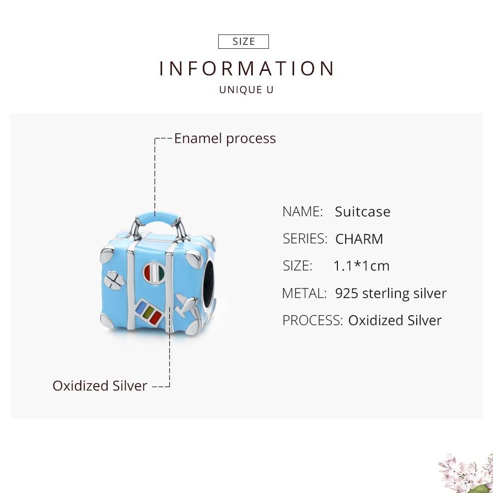 925 Sterling Silver Blue Beads For Bracelet