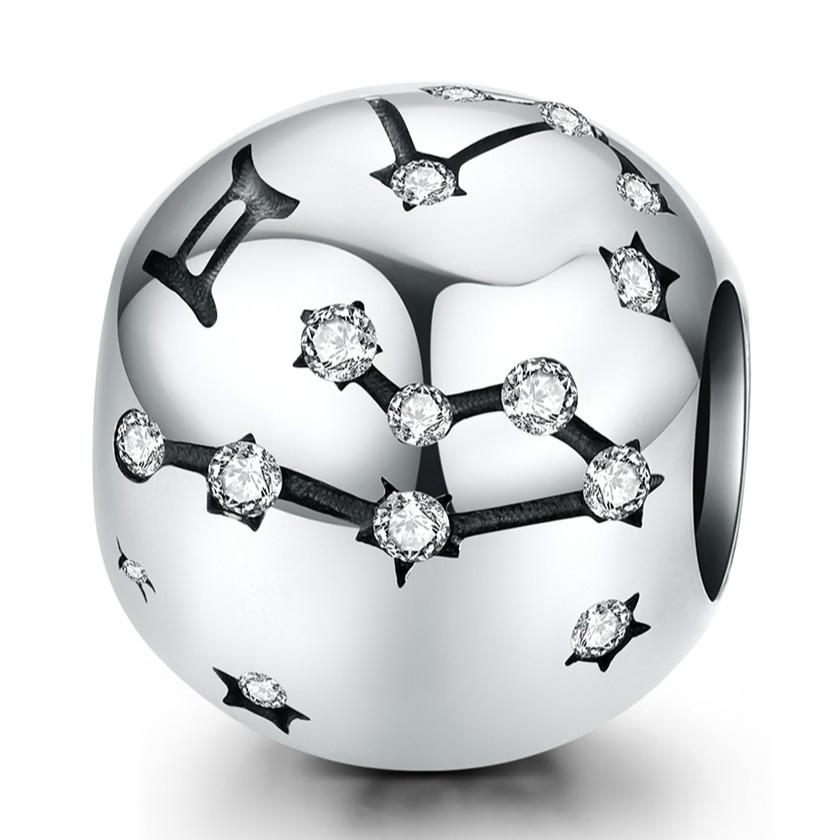 925 Sterling Silver Diy Zodiac Bracelet Beads Gemini Style - Gemini