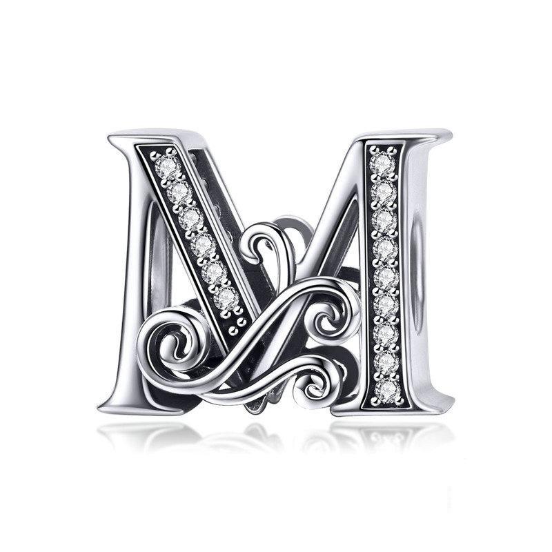 Diy Bracelet Beaded Accessories With Zircon Beads 26 Letters Style - M