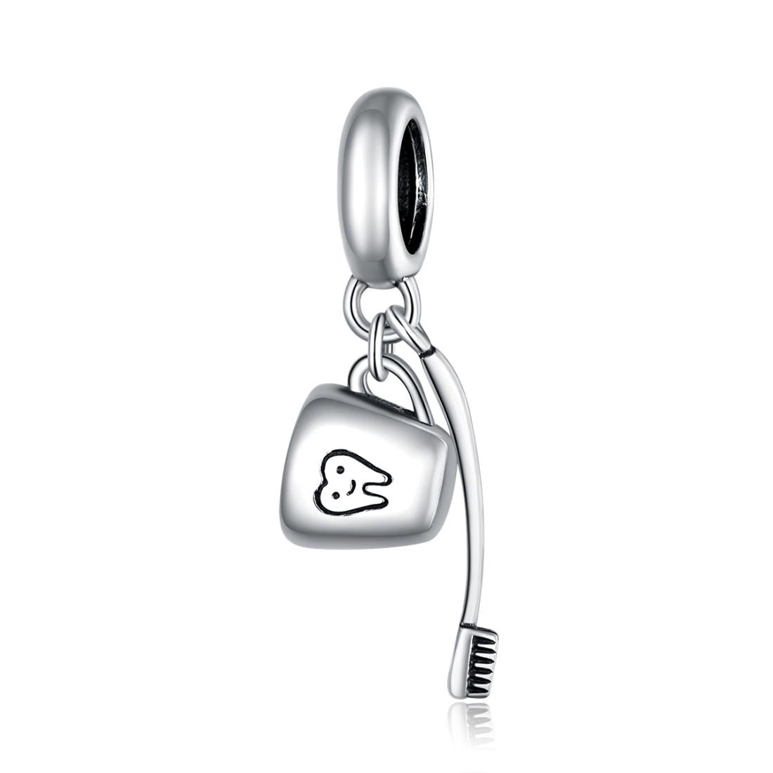 925 Sterling Silver Diy Toothbrush Cup Pendant