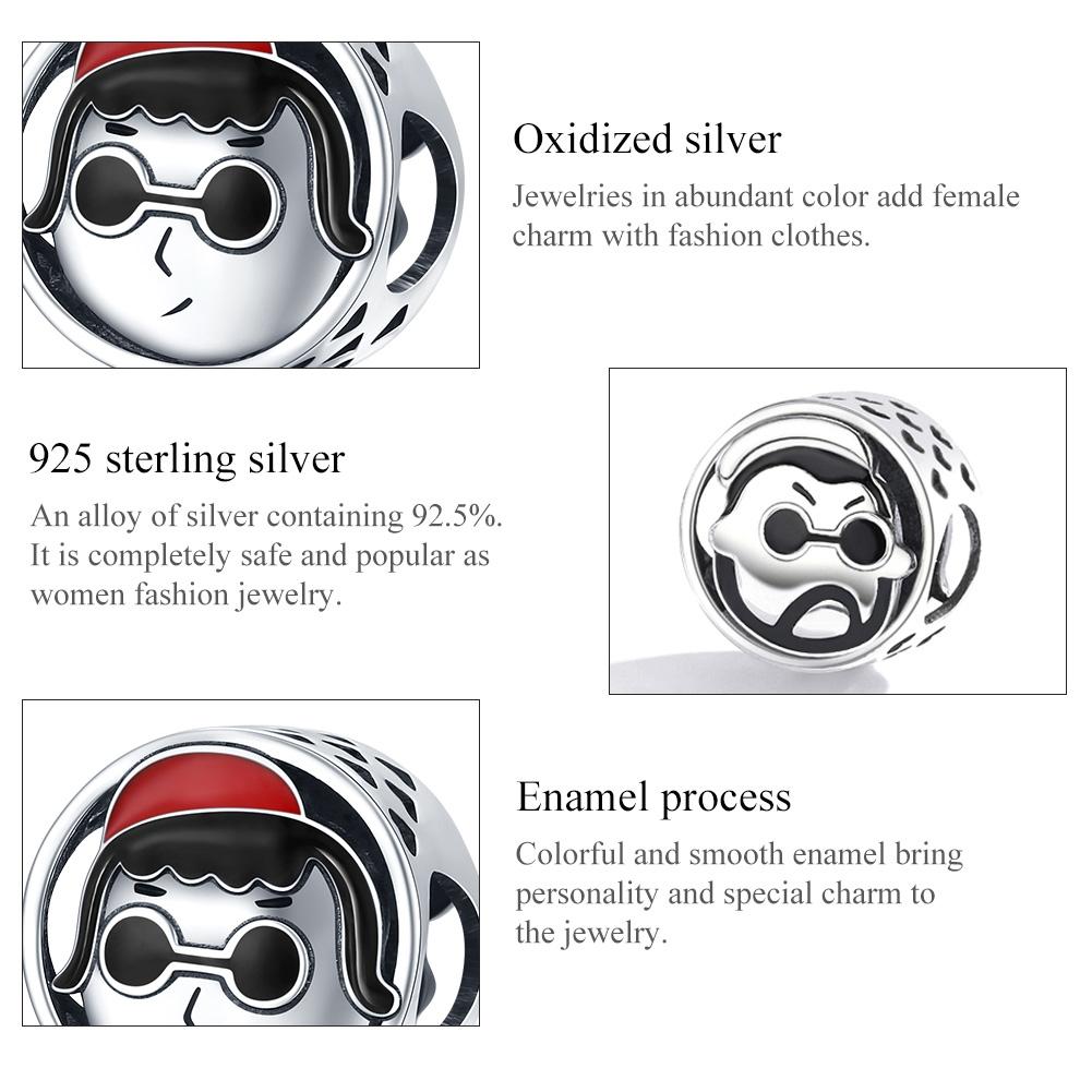925 Sterling Silver Cartoon Avatar Beads For Diy Bracelets & Necklaces