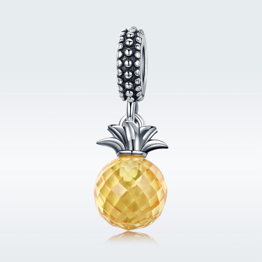 925 Sterling Silver Pineapple Charm For Diy Bracelets