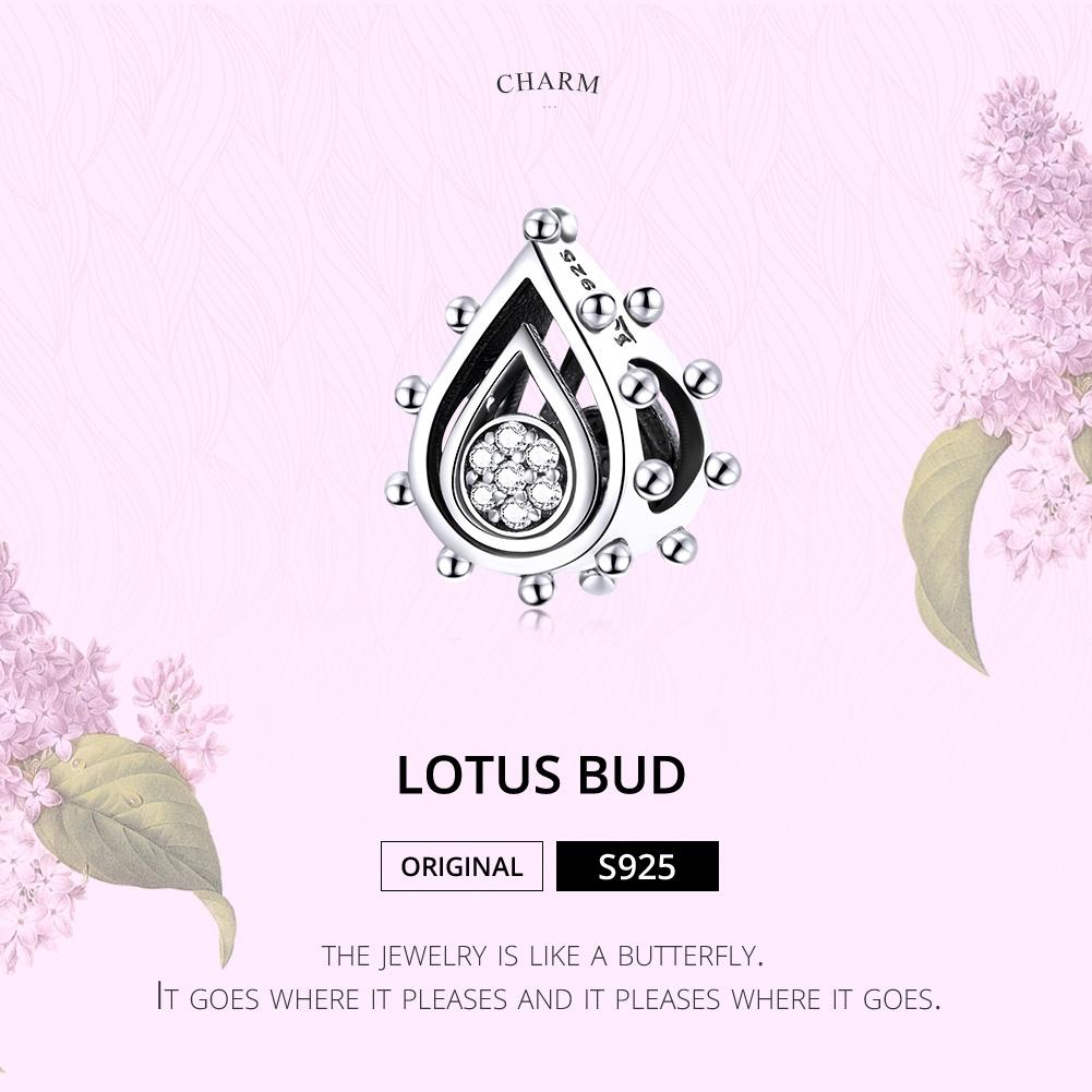 925 Sterling Silver Lotus Bud Beads For Diy Bracelets & Necklaces