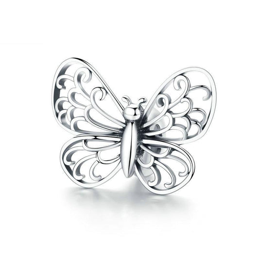 925 Sterling Silver Diy Butterfly Bracelet With Pearl Accents Bsc062