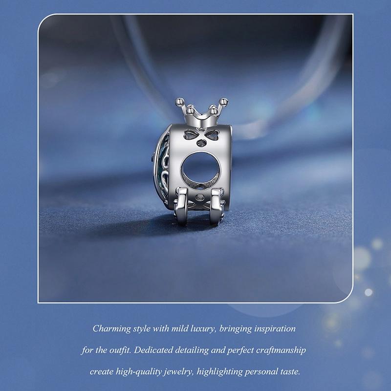 925 Sterling Silver Pumpkin Charm For Diy Bracelets