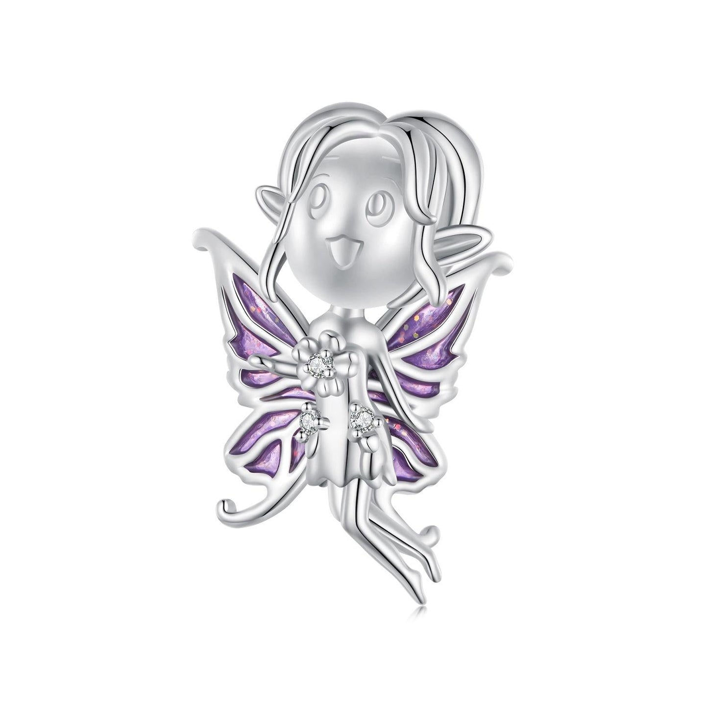 925 Sterling Silver Butterfly Pendant For Diy Bracelets Scc2544