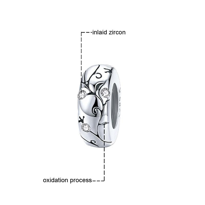 925 Sterling Silver Silicone Spacer For Bracelets