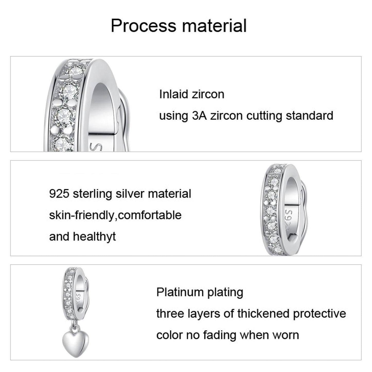 Gold & Heart Buckle Bead Parts