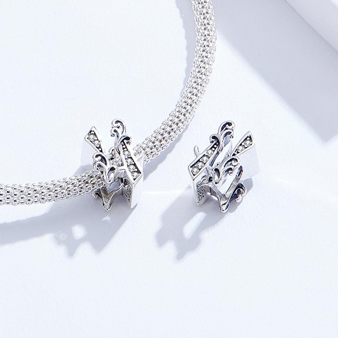 925 Sterling Silver Relief Number Series 0 9 Beads For Diy Bracelets And Necklaces Style - 4