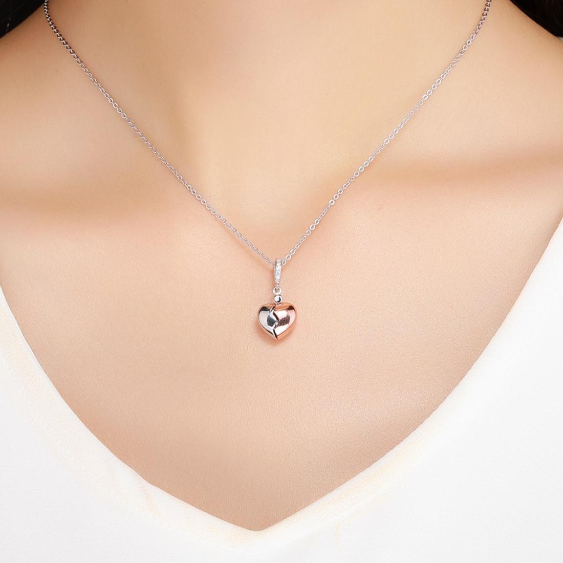 925 Sterling Silver Openable Heart Key Charm For Diy Bracelets