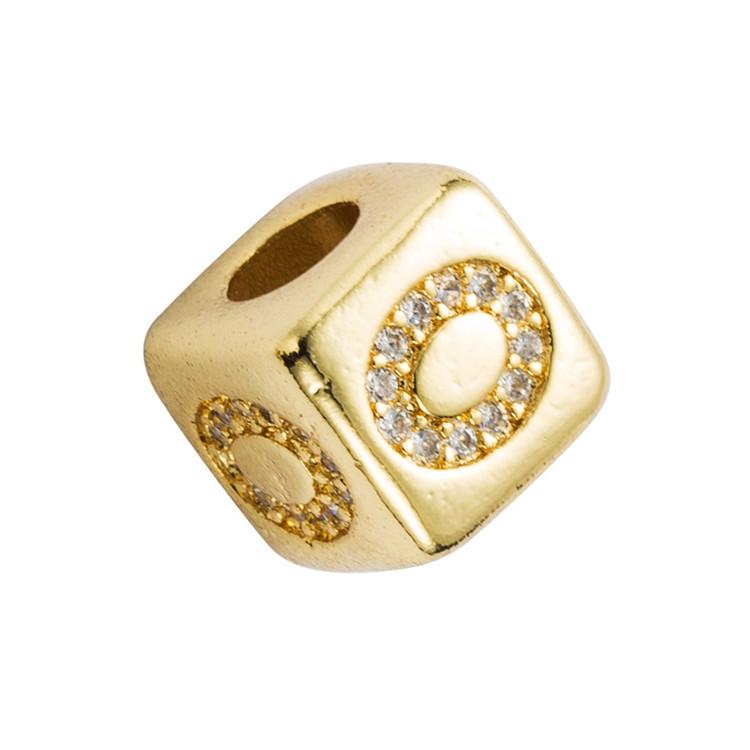 Brass Micro Inlaid Couple Red String Diy Bracelet English Letter Beads Style - O