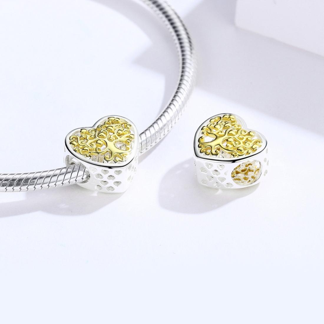 925 Sterling Silver Diy Bracelet Accessories Heart Beads