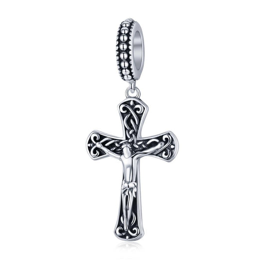 925 Sterling Silver Cross Pendant For Diy Bracelets