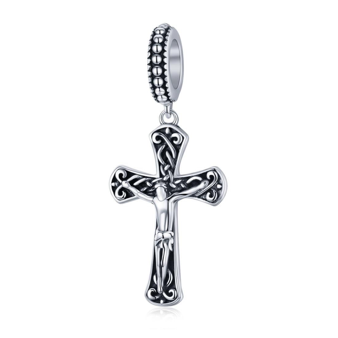 925 Sterling Silver Cross Pendant For Diy Bracelets