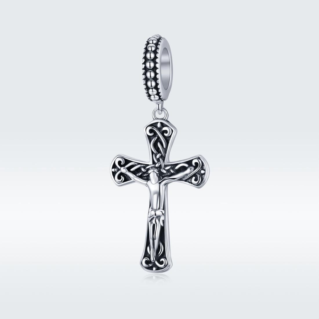 925 Sterling Silver Cross Pendant For Diy Bracelets