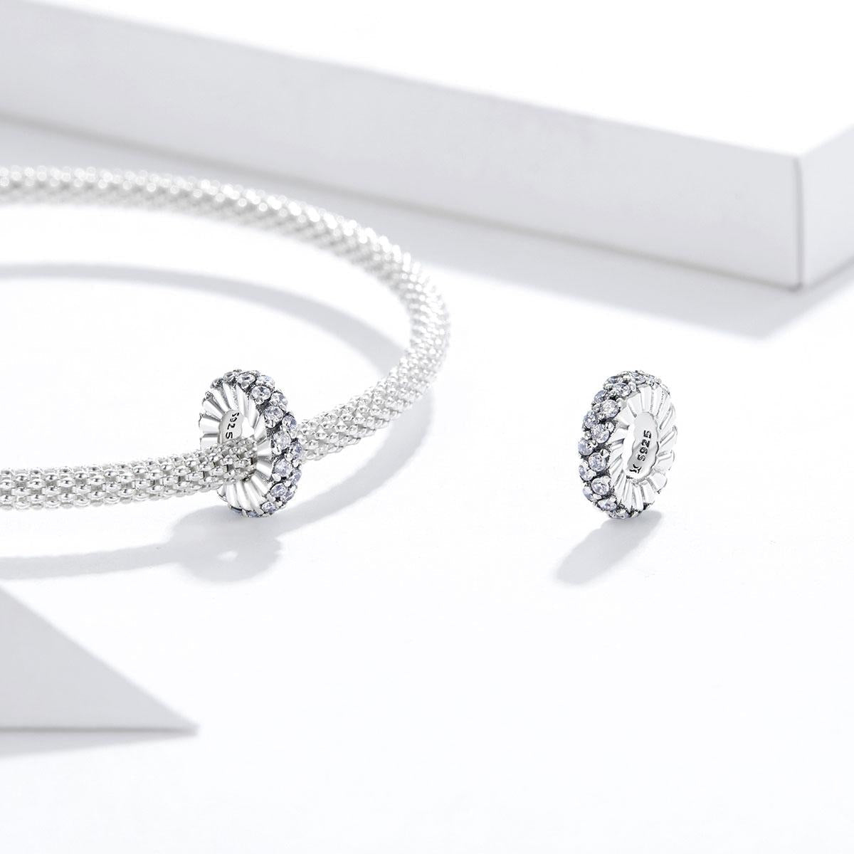 925 Sterling Silver Sparkling Winter Zircon Beads For Diy Bracelets & Necklaces