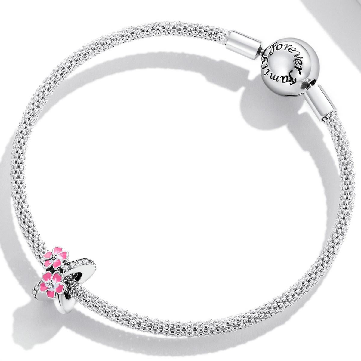925 Sterling Silver Flower Bead Bracelet & Necklace Set