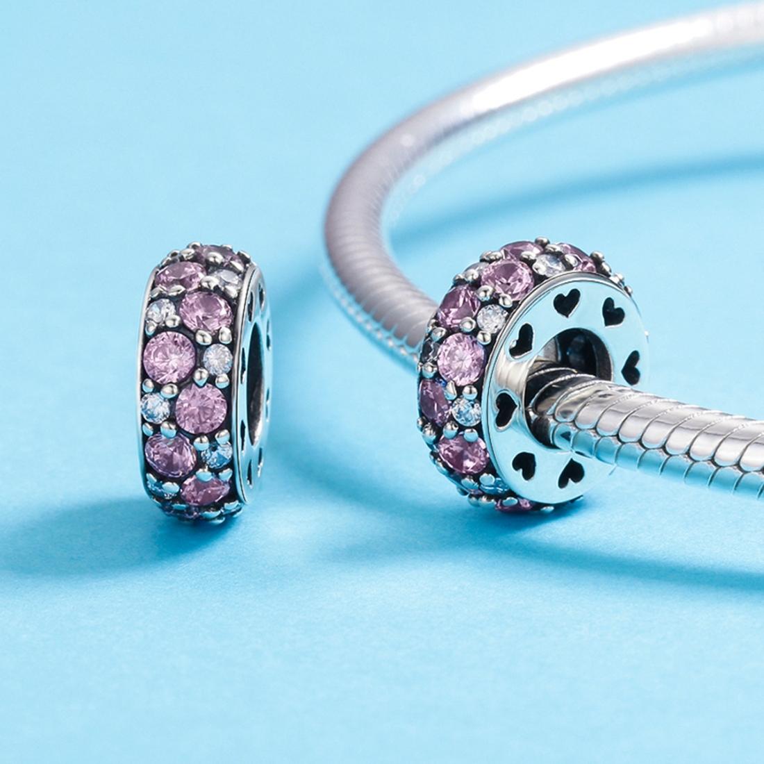 925 Sterling Silver Heartbeat Bead Pendant For Diy Bracelets And Necklaces