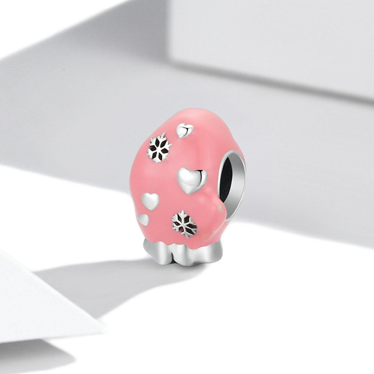 925 Sterling Silver Diy Pink Beaded Bracelet / Necklace Set