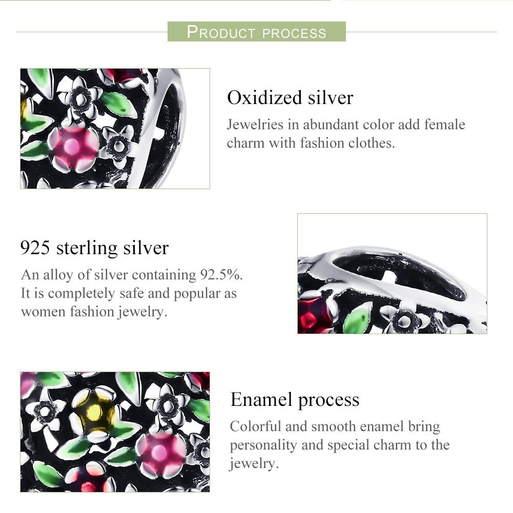 925 Sterling Silver Floral Valley Beads For Diy Bracelets & Necklaces