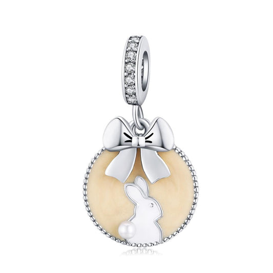 925 Sterling Silver Bunny Pendant For Bracelet Or Necklace