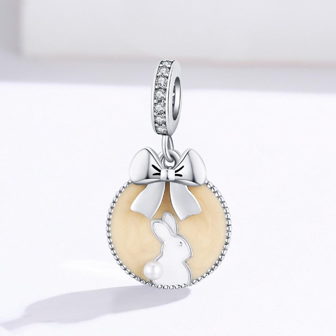 925 Sterling Silver Bunny Pendant For Bracelet Or Necklace