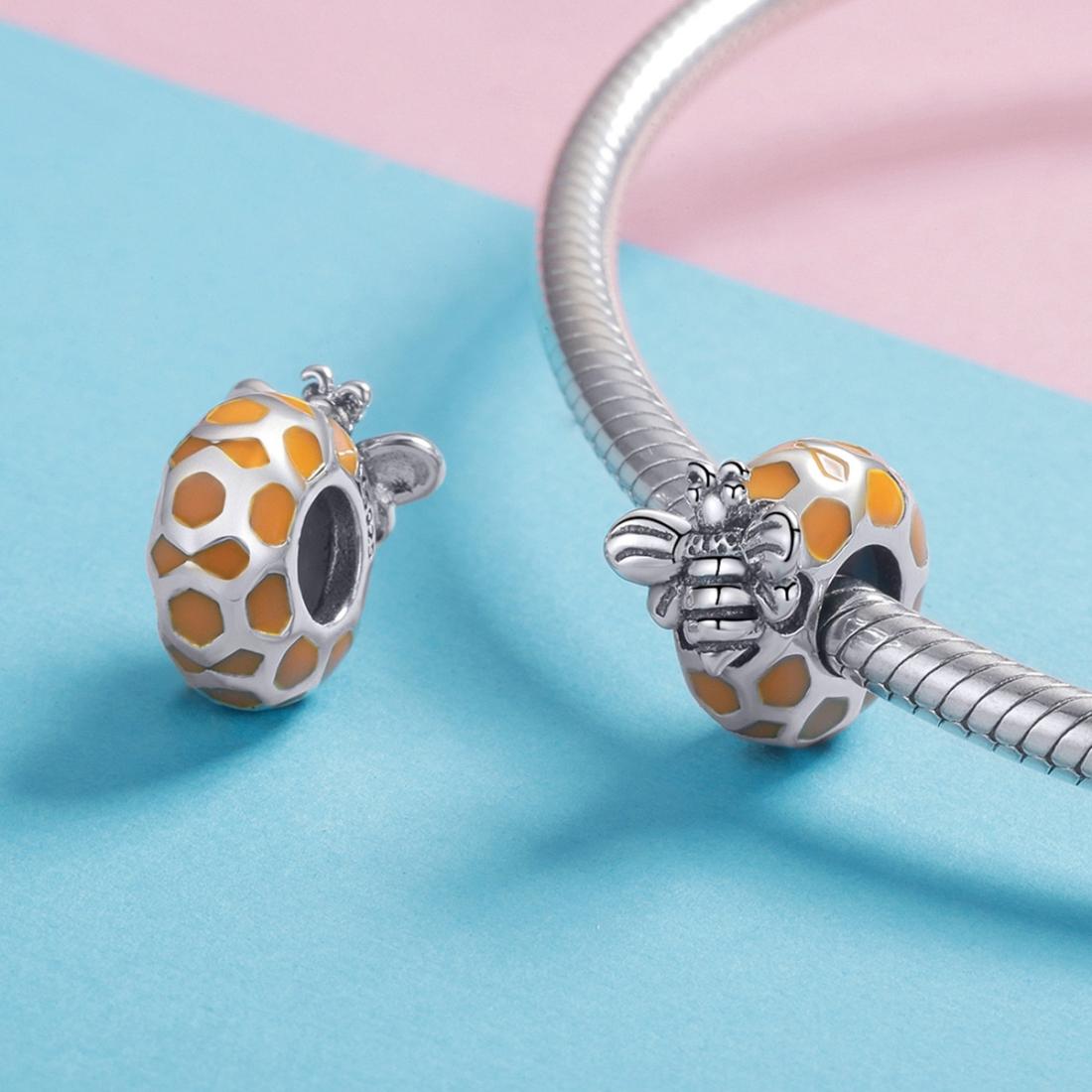 925 Sterling Silver Bee Charm For Diy Bracelets & Necklaces