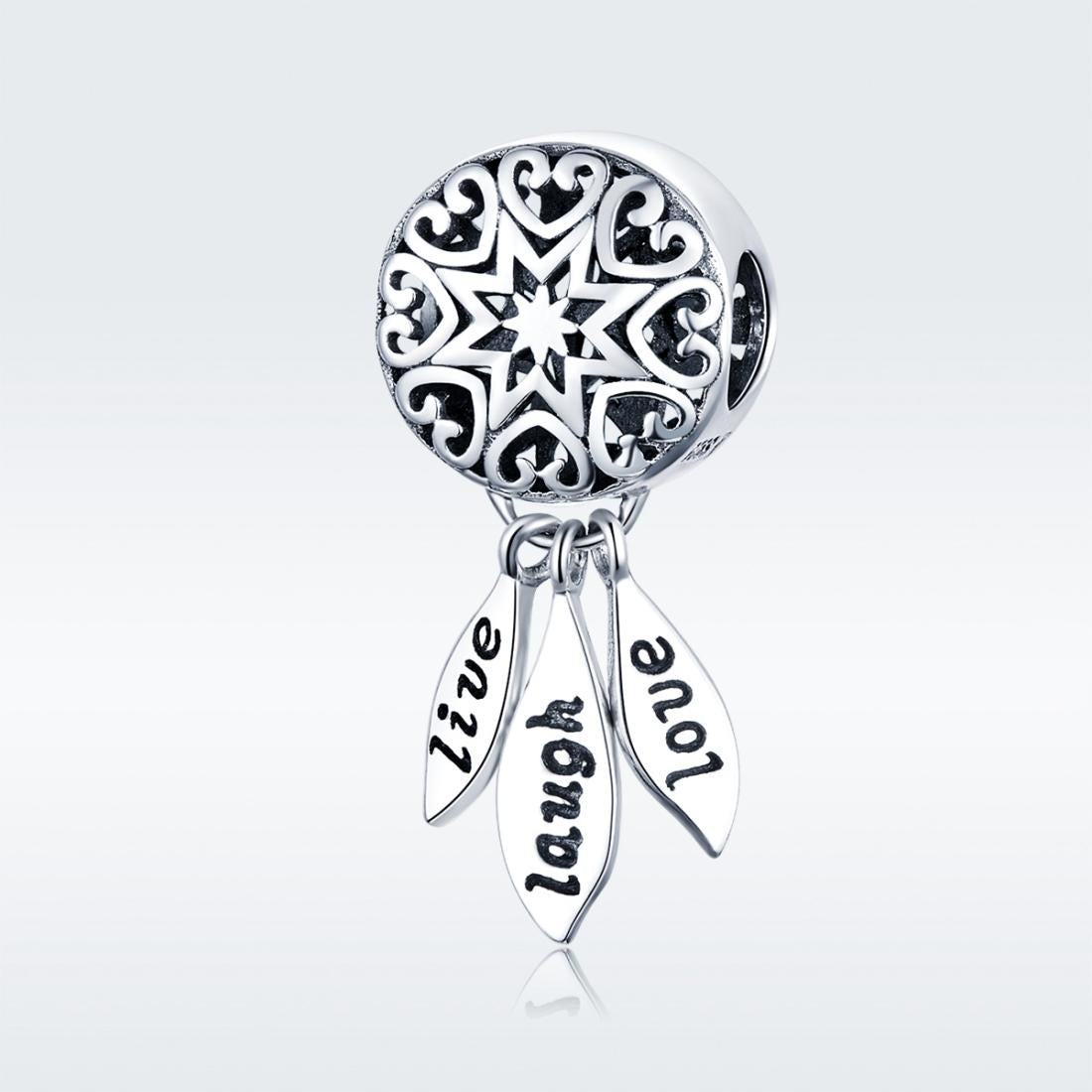 925 Sterling Silver Diy Bracelet Beads Heart Pattern