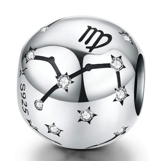 925 Sterling Silver Diy Zodiac Bracelet Beads Virgo Style - Virgo