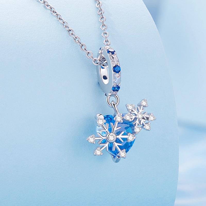 925 Sterling Silver Winter Snowflake Diy Bracelet Bead