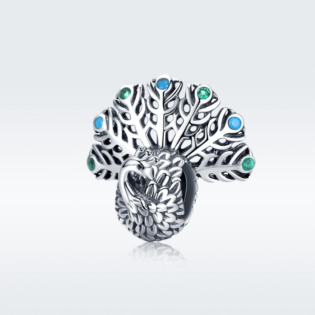 925 Sterling Silver Peacock Beaded Diy Bracelet