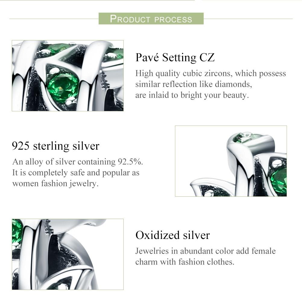 925 Sterling Silver Spring Scenery Bead Pendant