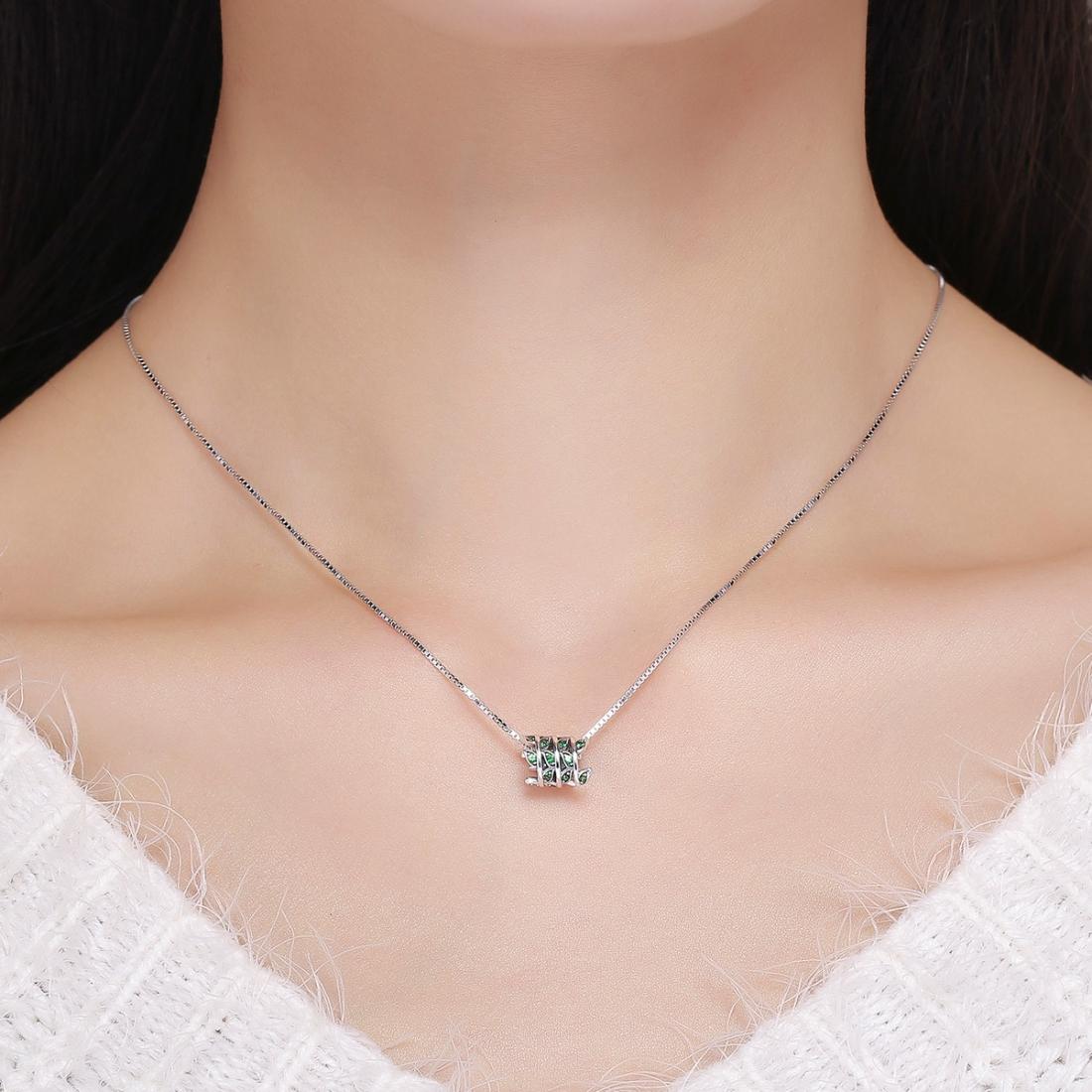 925 Sterling Silver Spring Scenery Bead Pendant