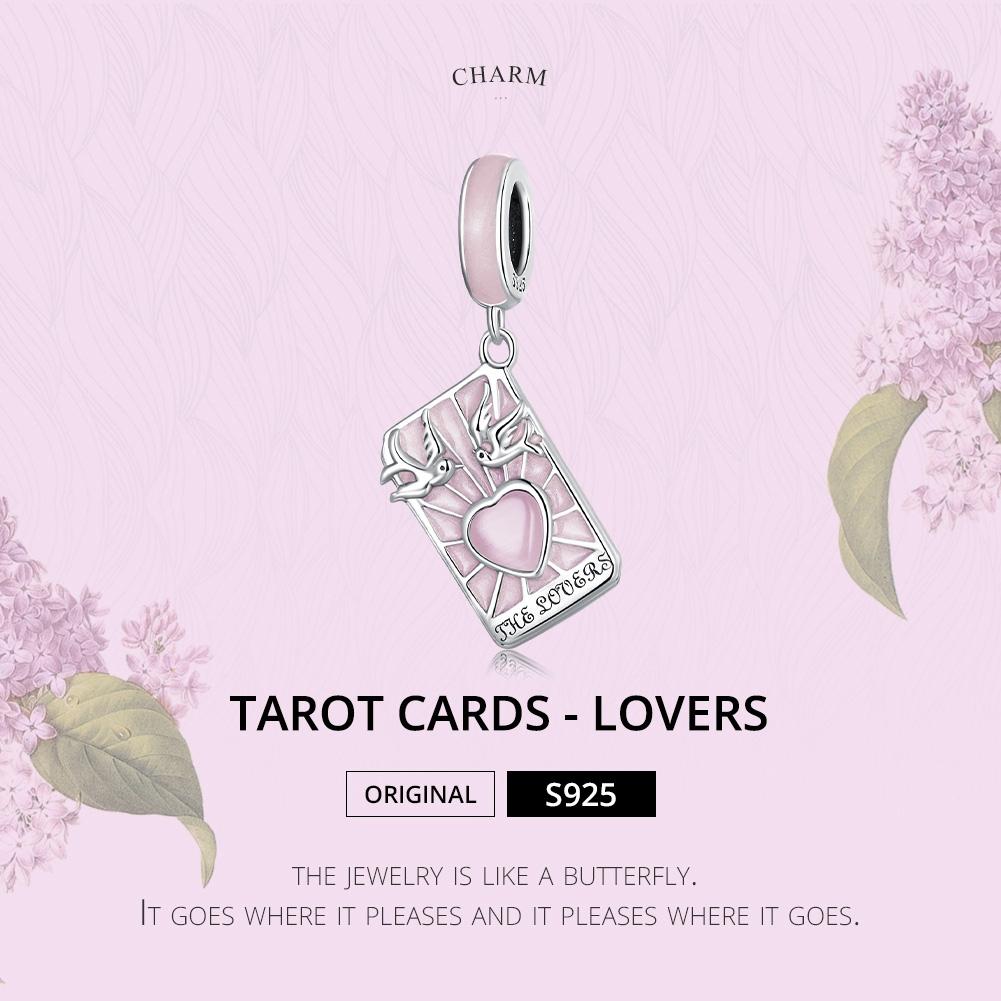 925 Sterling Silver Tarot Lover Pendant For Diy Bracelet Or Necklace