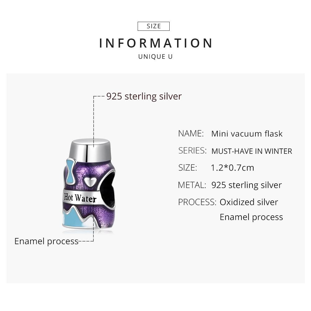 925 Sterling Silver Mini Vacuum Cup Beads For Diy Bracelets & Necklaces