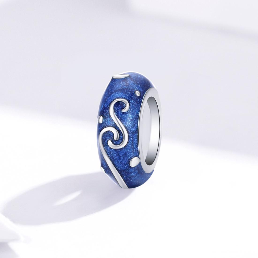 925 Sterling Silver Blue Star Beaded Bracelet Charms