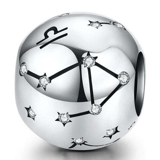 925 Sterling Silver Diy Zodiac Bracelet Beads Libra Style - Libra